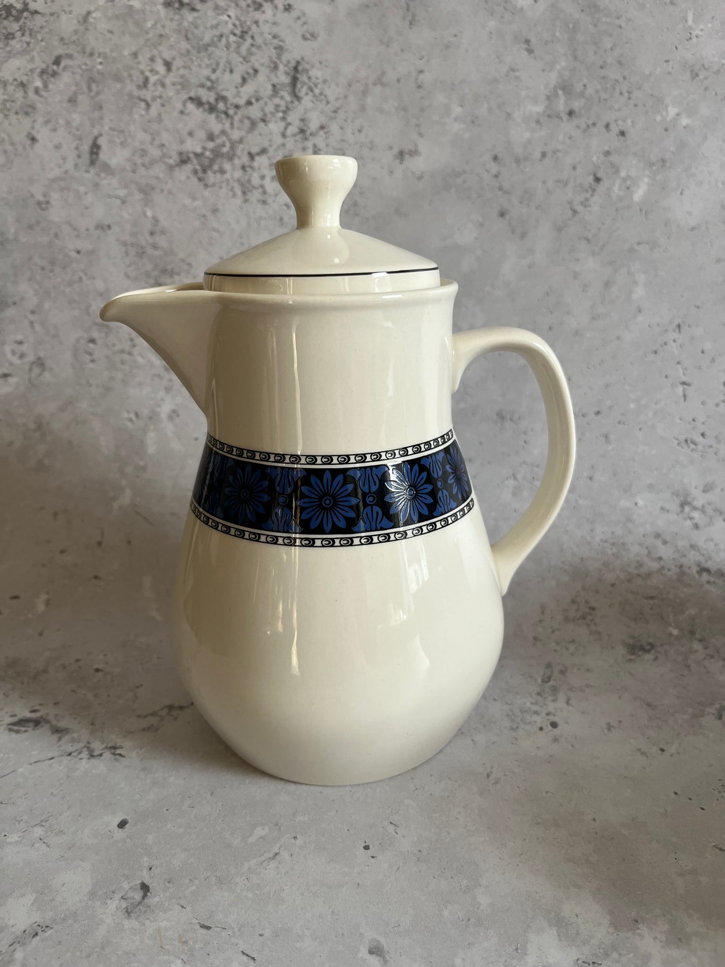 Vintage Wedgwood Tea Set With Coffee Pot & 7 Coffee Cups Argosy Pattern 1960’s Style