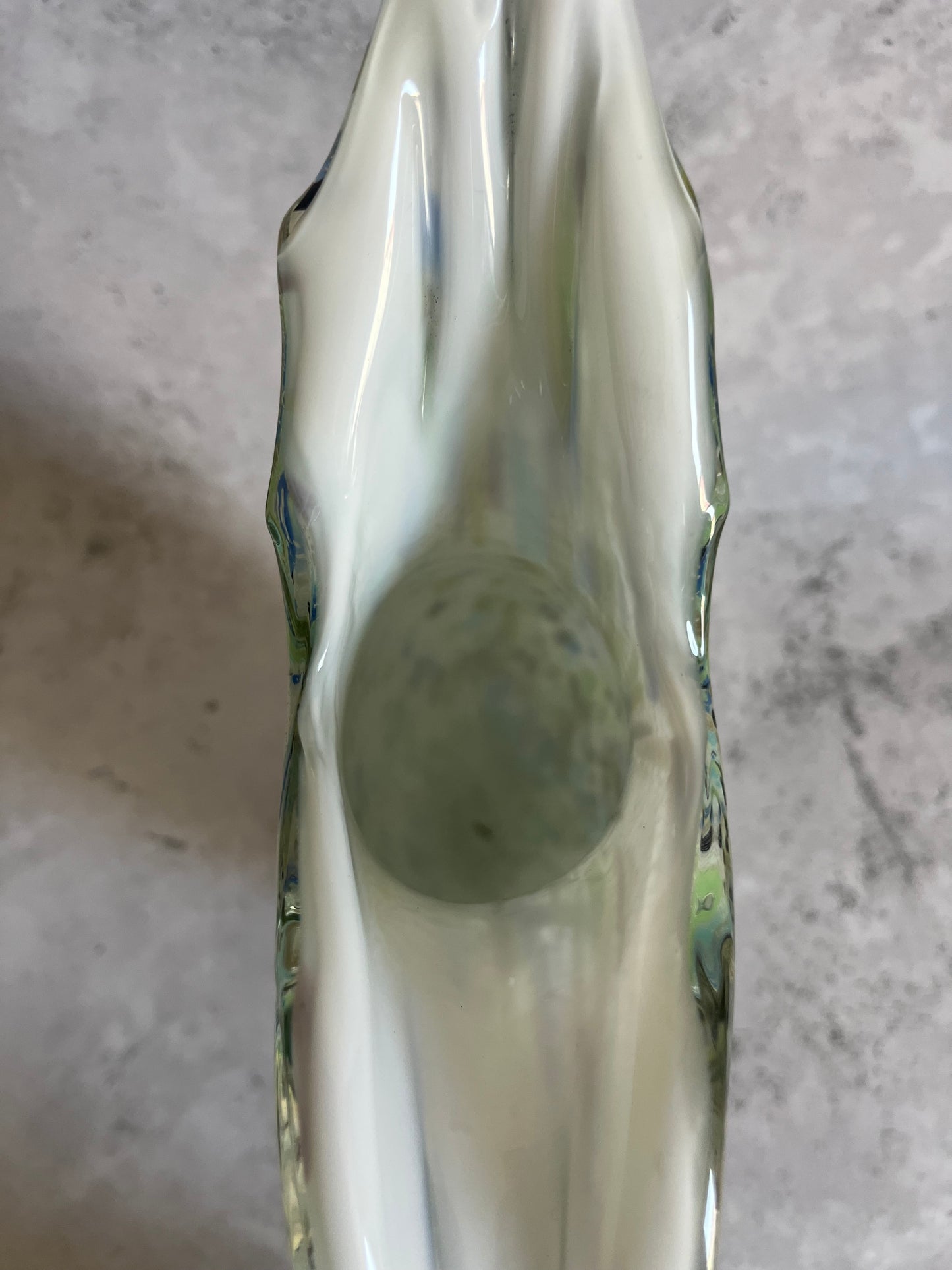 Vintage Murano Confetti Style Jug Italian Glass Pitcher Multi Walled Glass