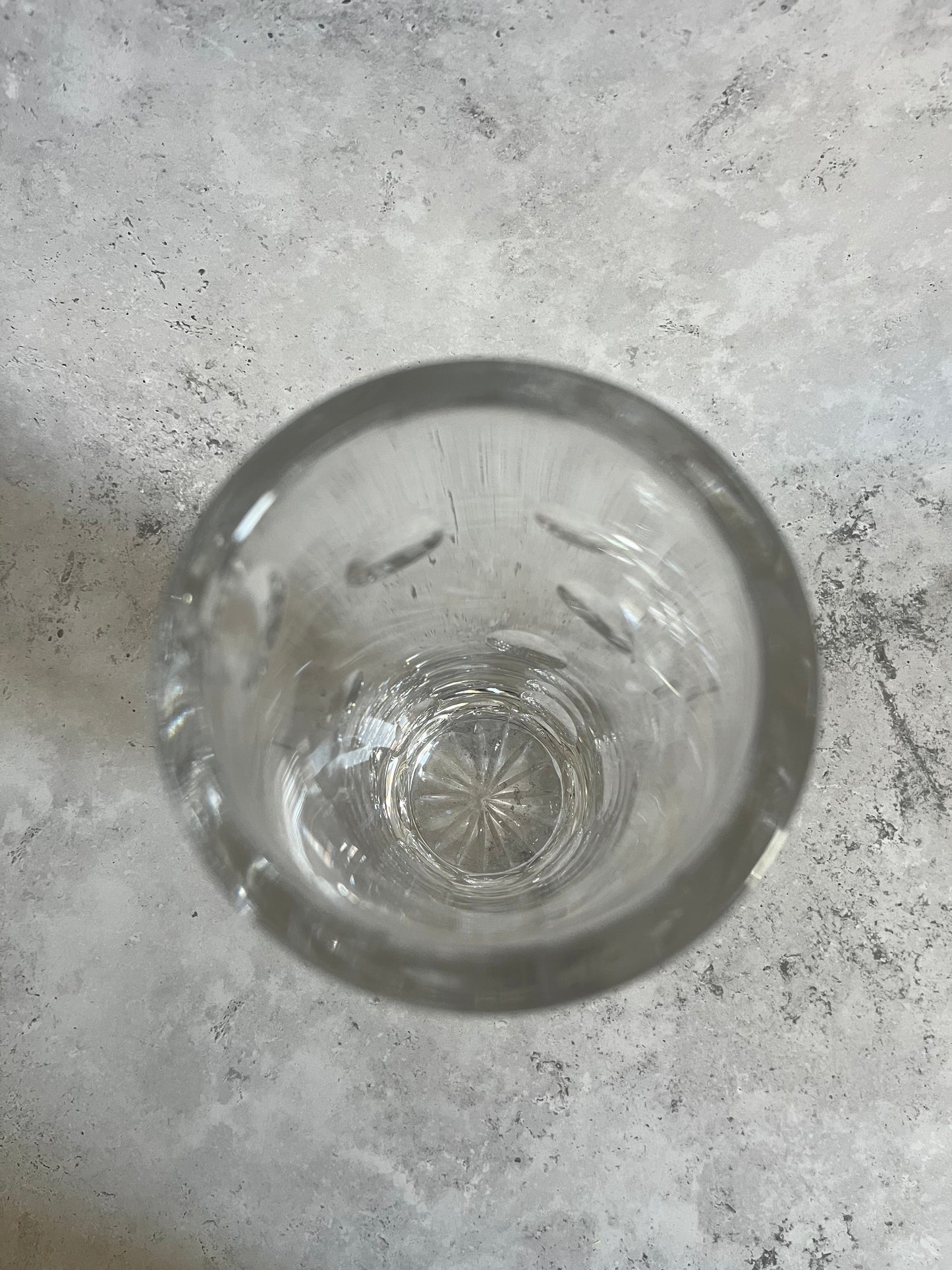 Vintage Clear Glass Dot Design Cylinder Vase Minimal Design Vase