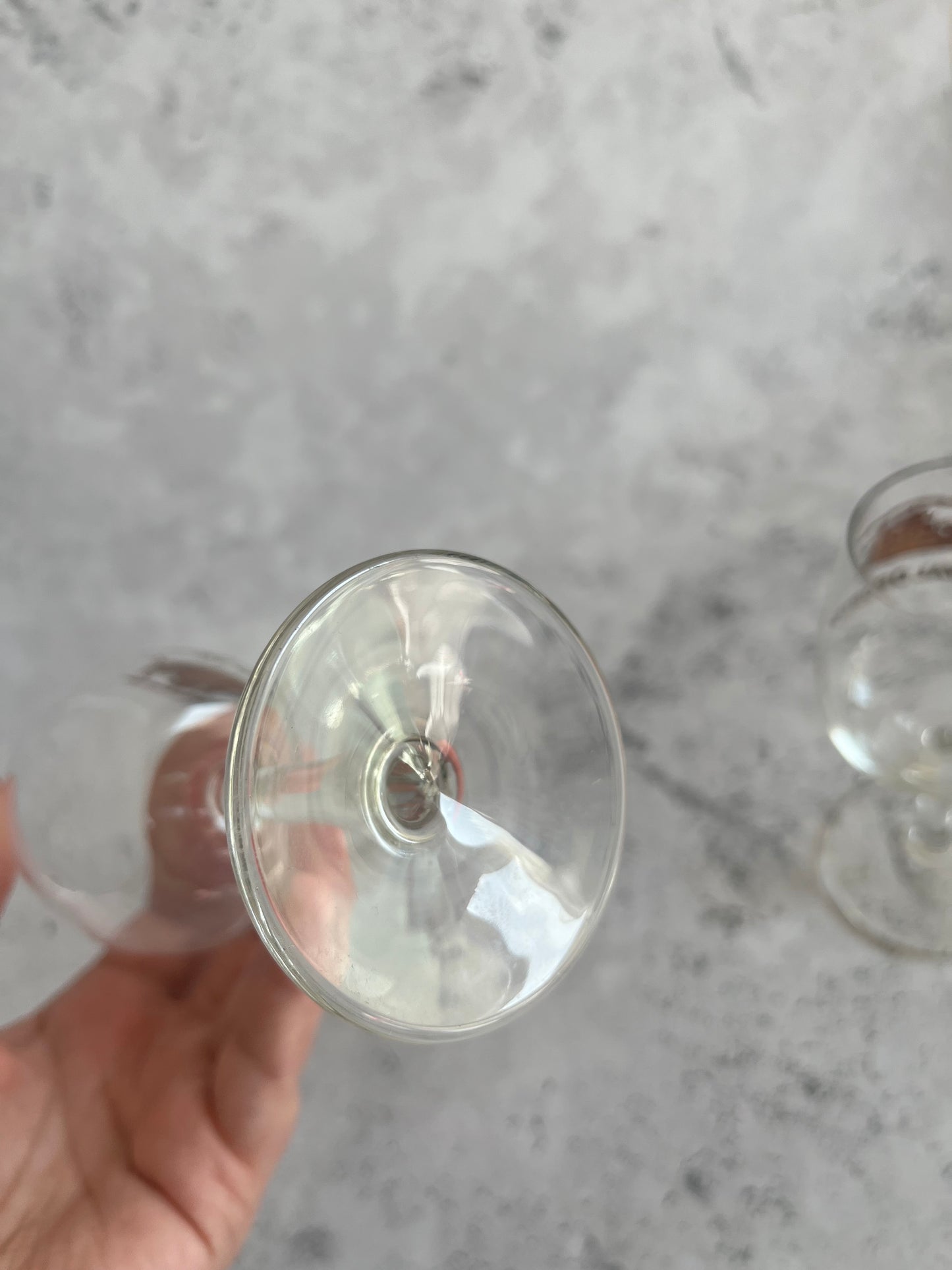 Vintage Royal Oporto Set Of 2 Clear Glass Port Glasses Gilt Detail