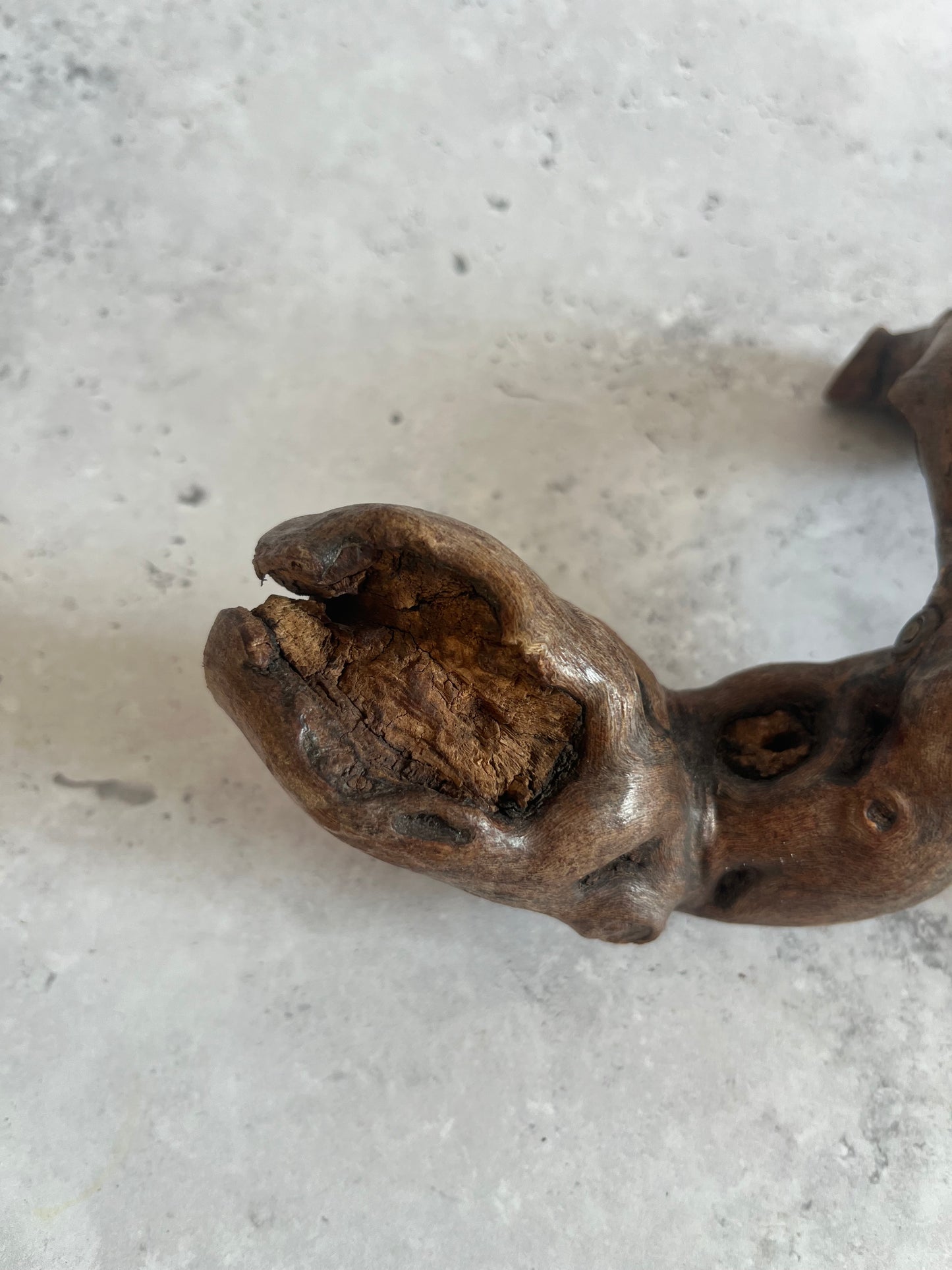 Vintage Root Wood Handle Corkscrew Grape Vine Retro Barware Bottle Opener