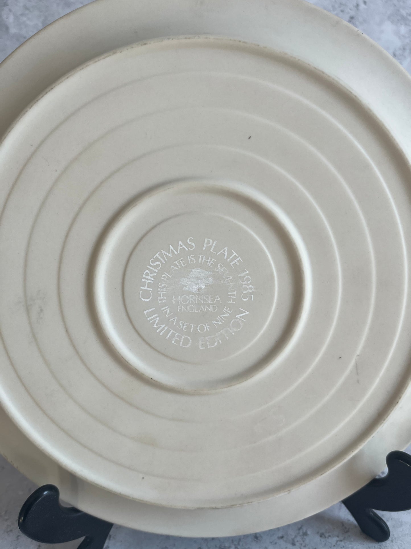 Hornsea 1985 Limited Edition Christmas Plate 7 of 9 Vintage Ceramic Wall Plate