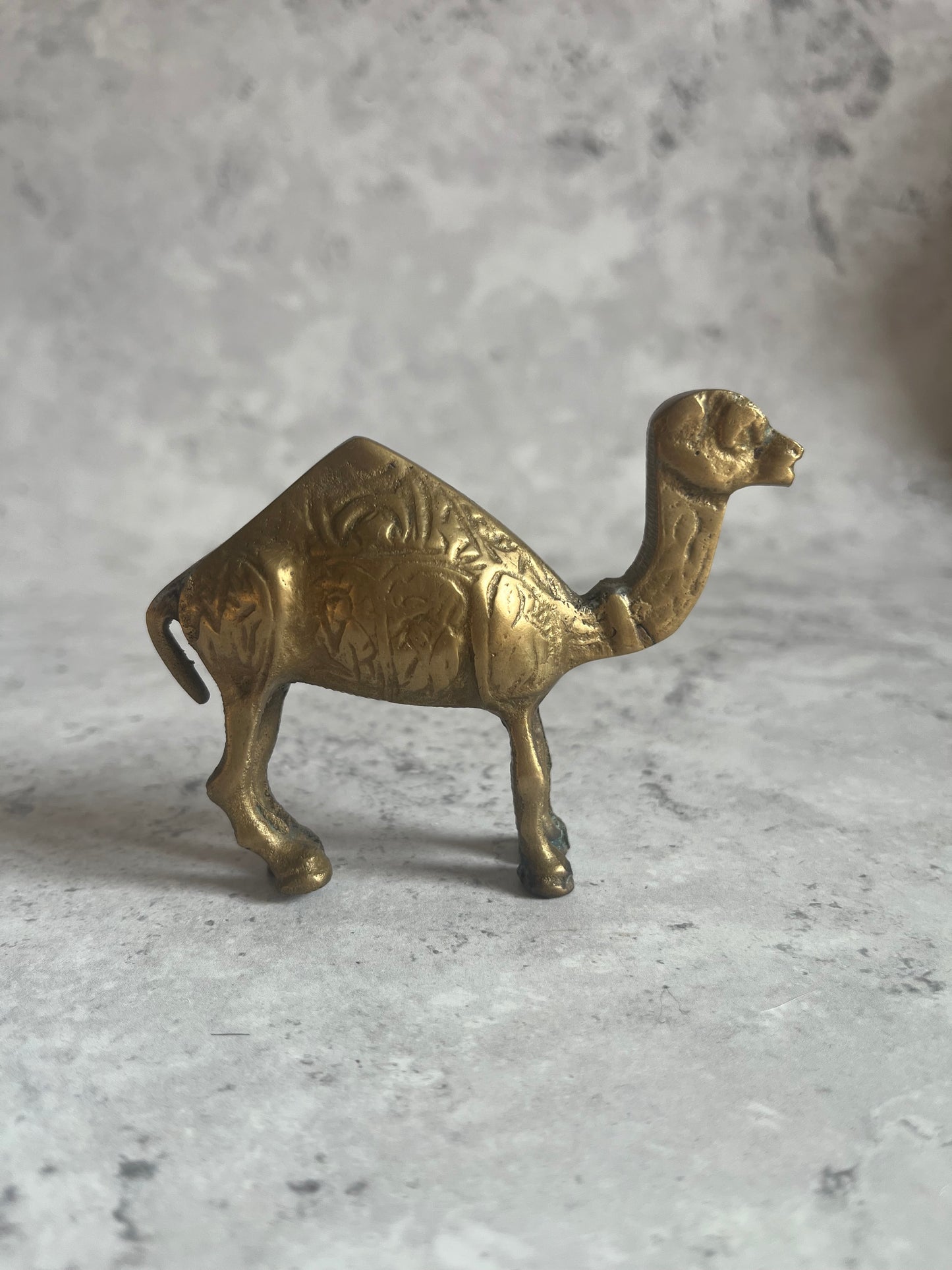 Vintage Brass Camel Ornament Mid Century Style Animal Figurine
