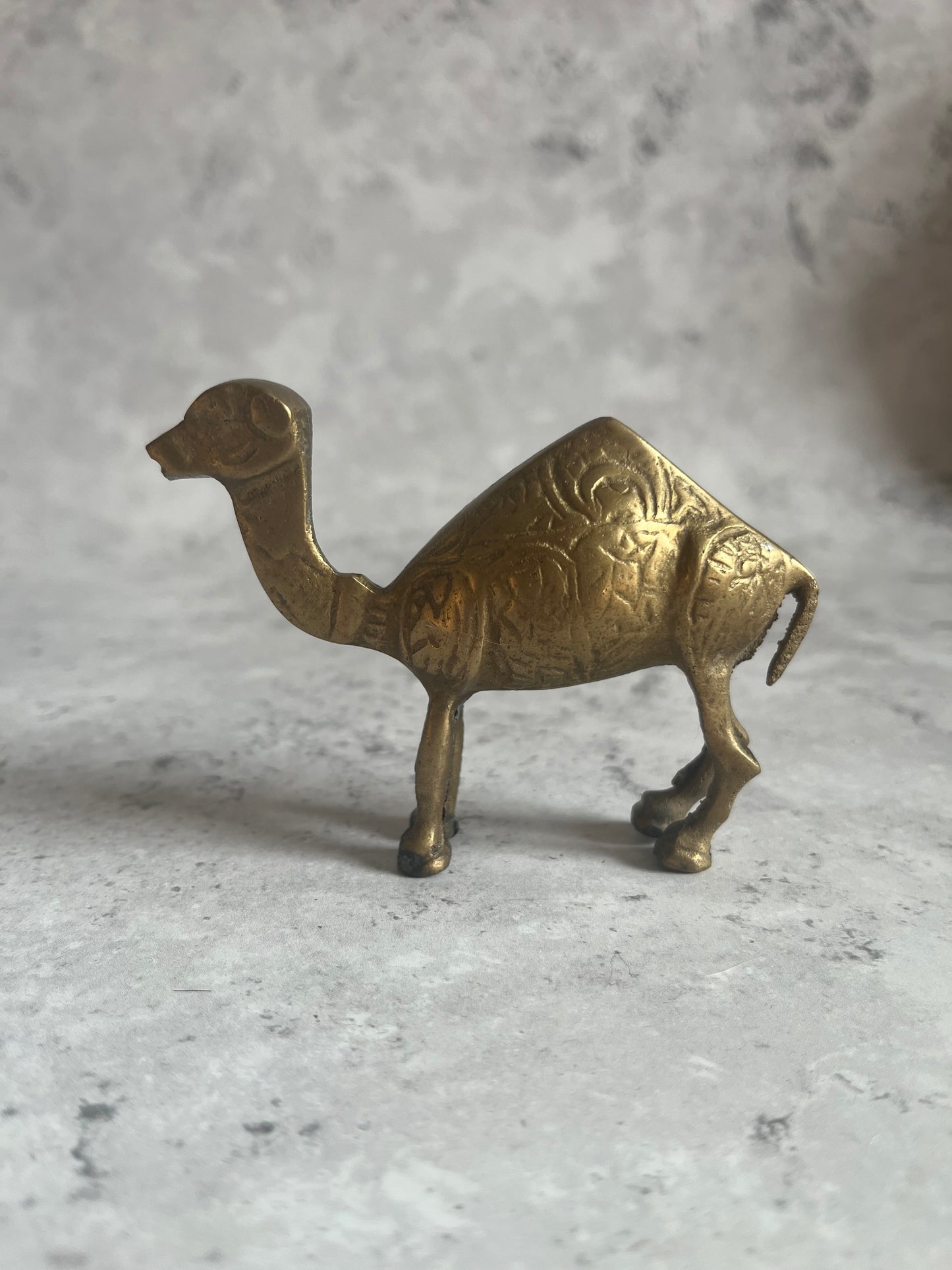 Vintage Brass Camel Ornament Mid Century Style Animal Figurine