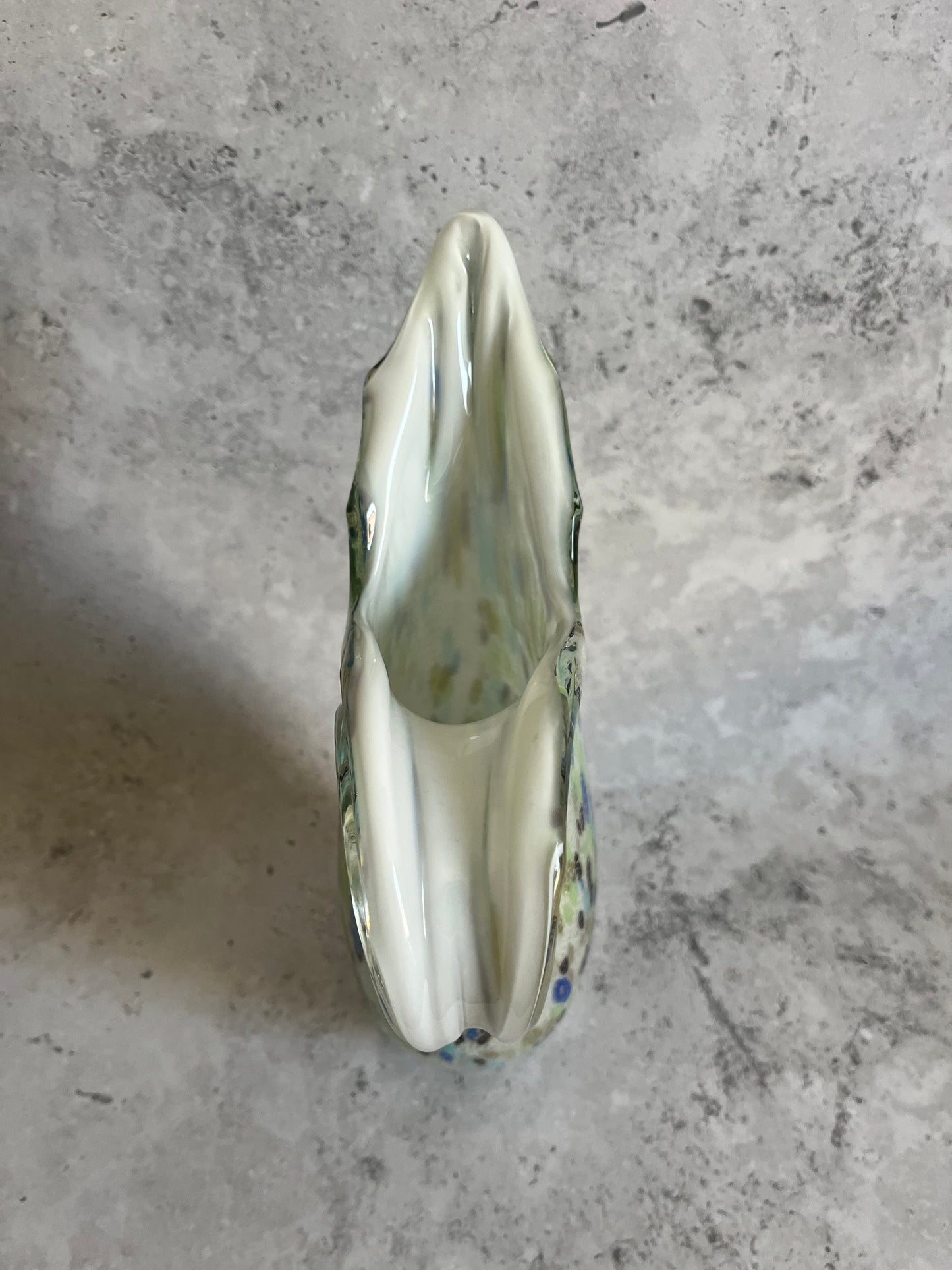 Vintage Murano Confetti Style Jug Italian Glass Pitcher Multi Walled Glass